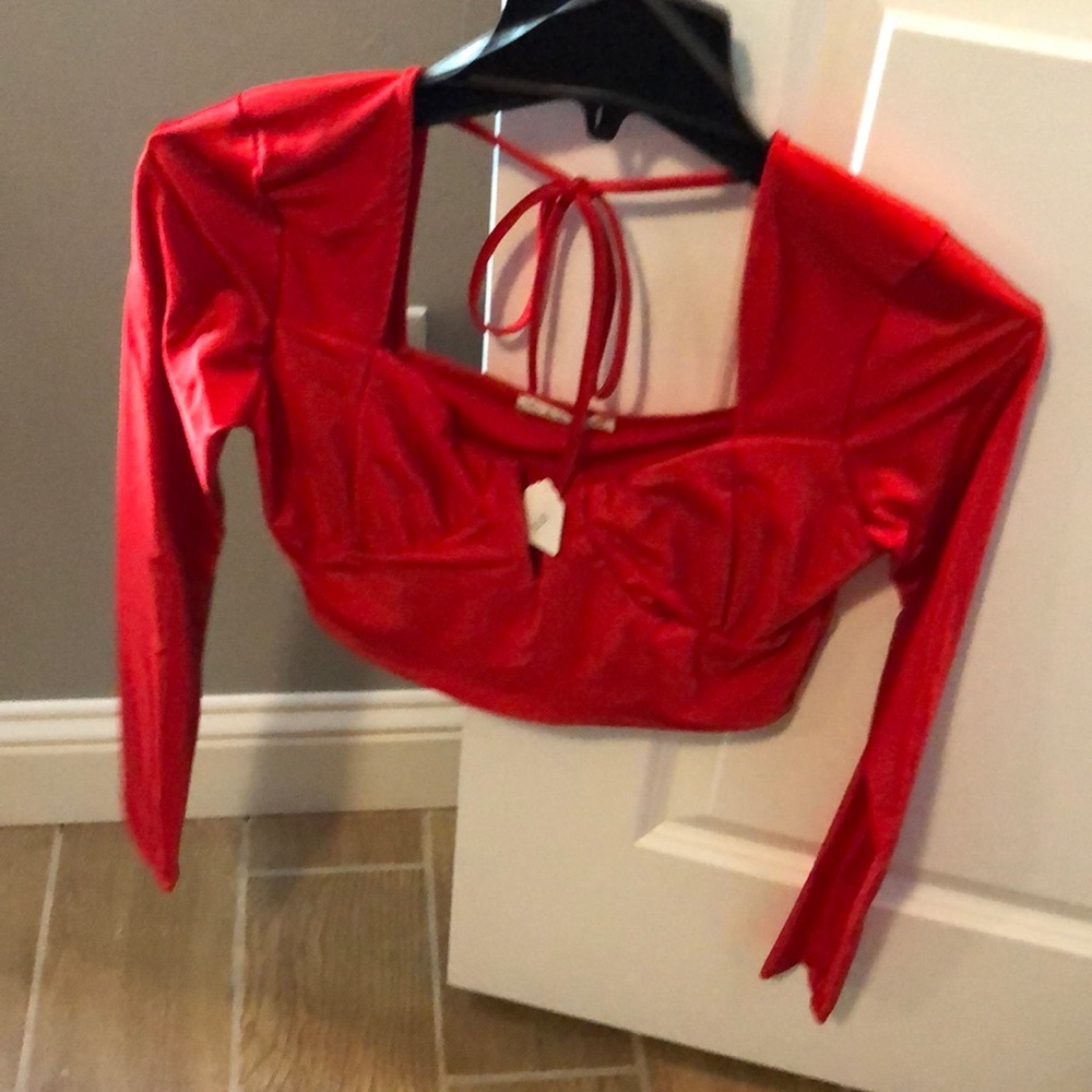 Women’s red crop top